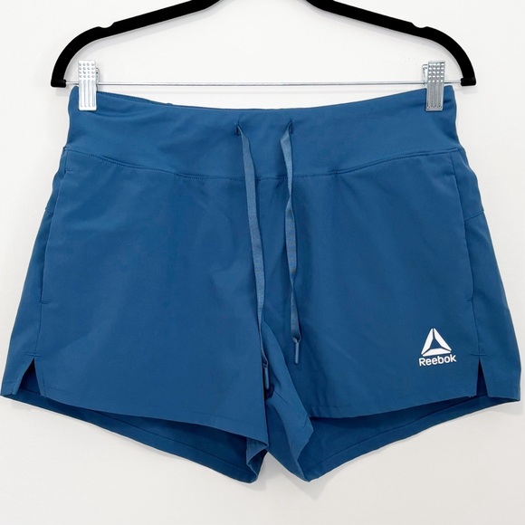 Reebok Pants - REEBOK Blue Athletic Running Shorts Women’s Medium Drawstring Lined